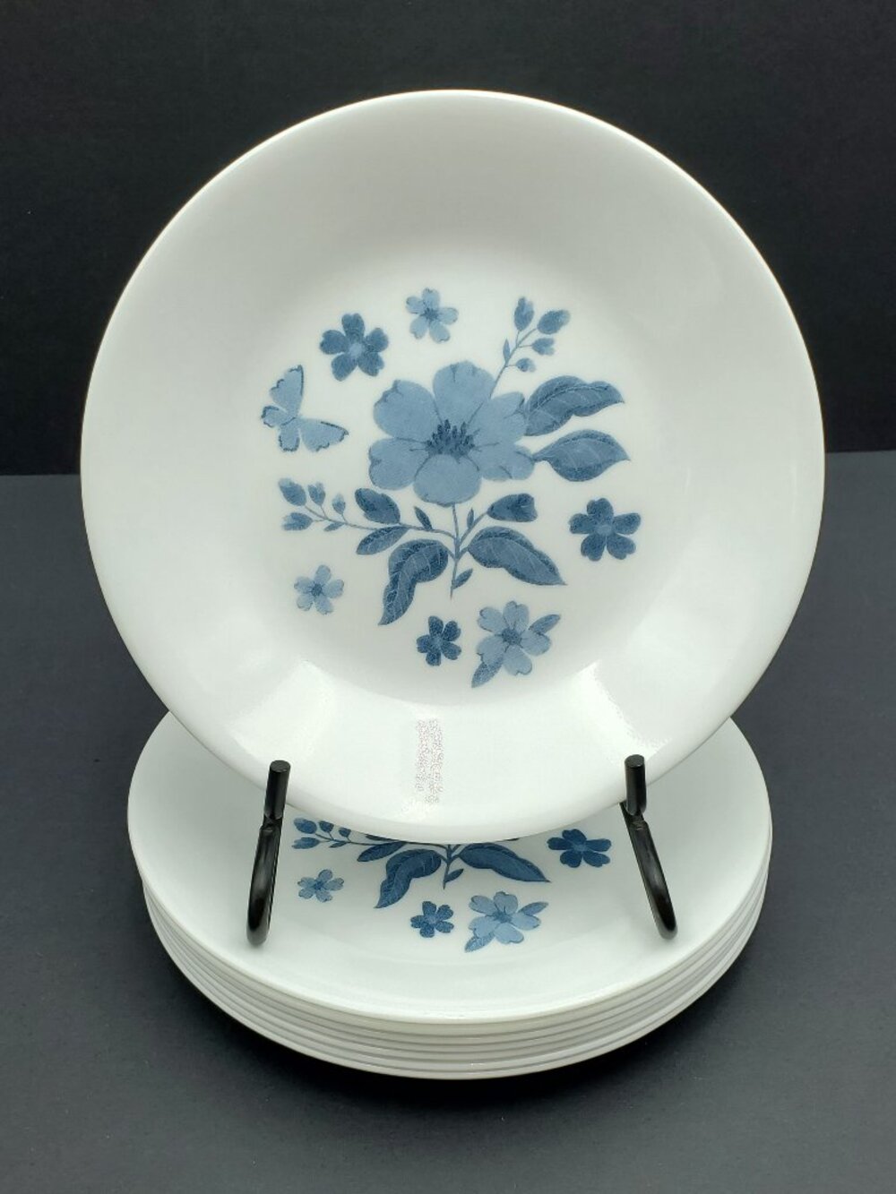 Corelle Pioneer Woman Evie Blue Appetizer Plates Blue Floral Dessert Bread Plate
